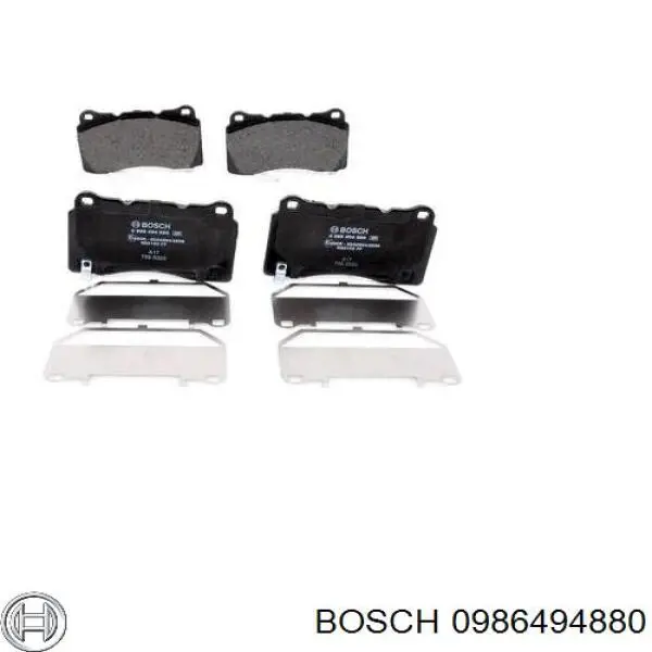 0986494880 Bosch pastillas de freno delanteras