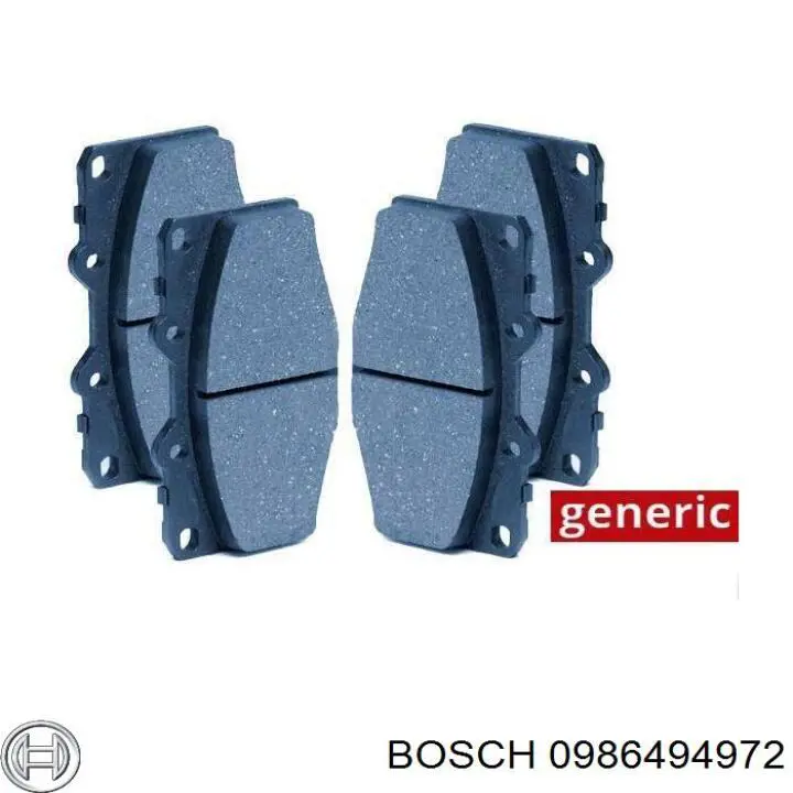 0 986 494 972 Bosch pastillas de freno delanteras