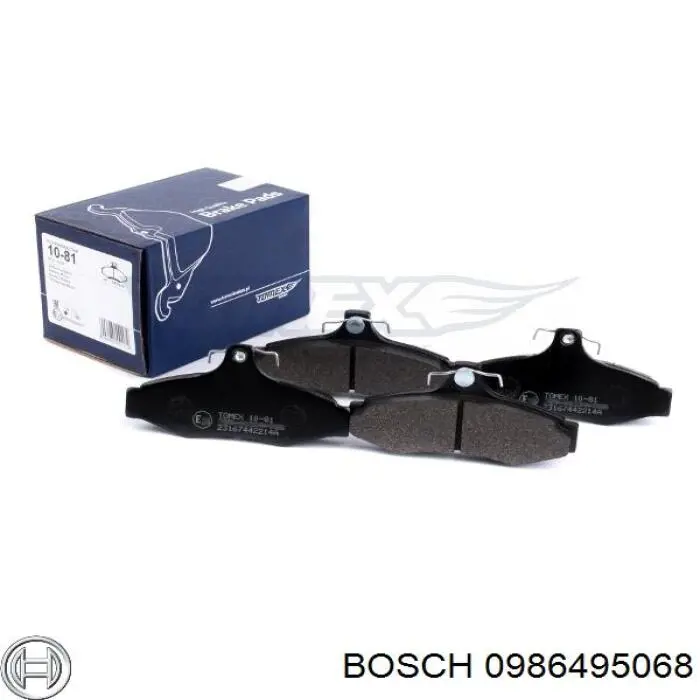 0986495068 Bosch pastillas de freno traseras