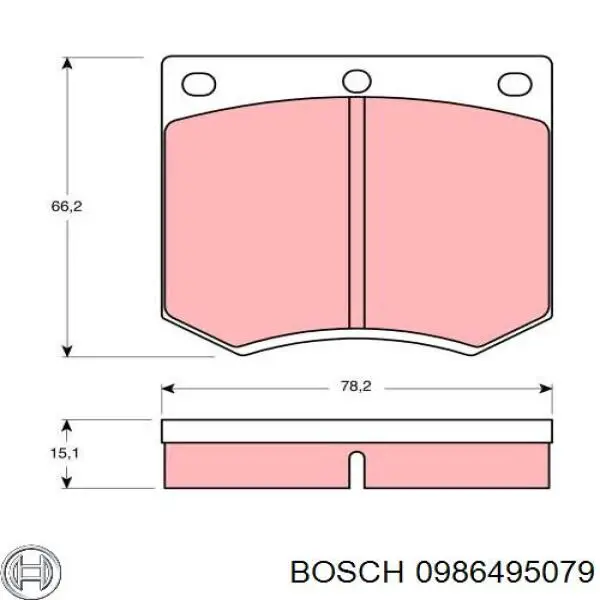 0986495079 Bosch pastillas de freno delanteras