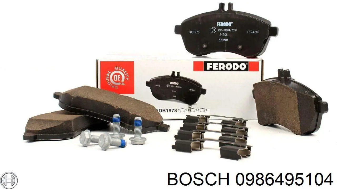 0 986 495 104 Bosch pastillas de freno delanteras