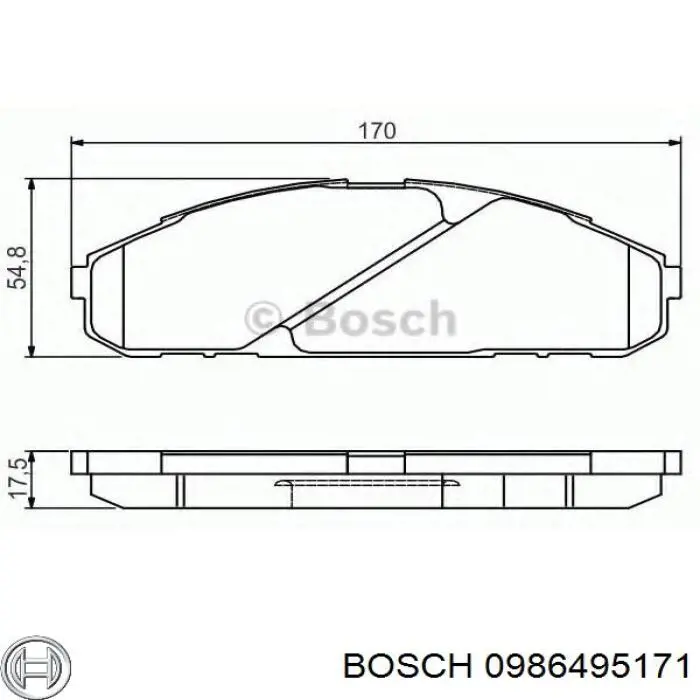 0986495171 Bosch pastillas de freno delanteras