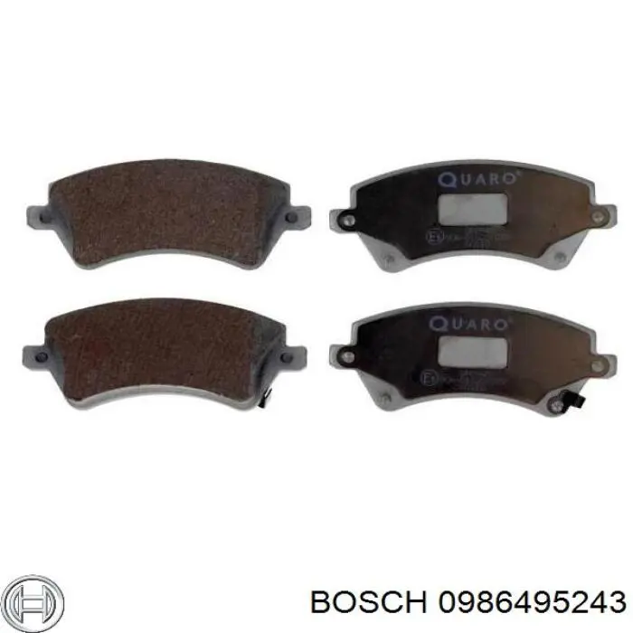 0986495243 Bosch pastillas de freno delanteras