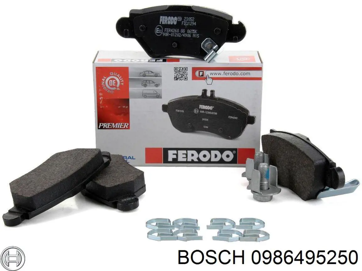 0986495250 Bosch pastillas de freno traseras