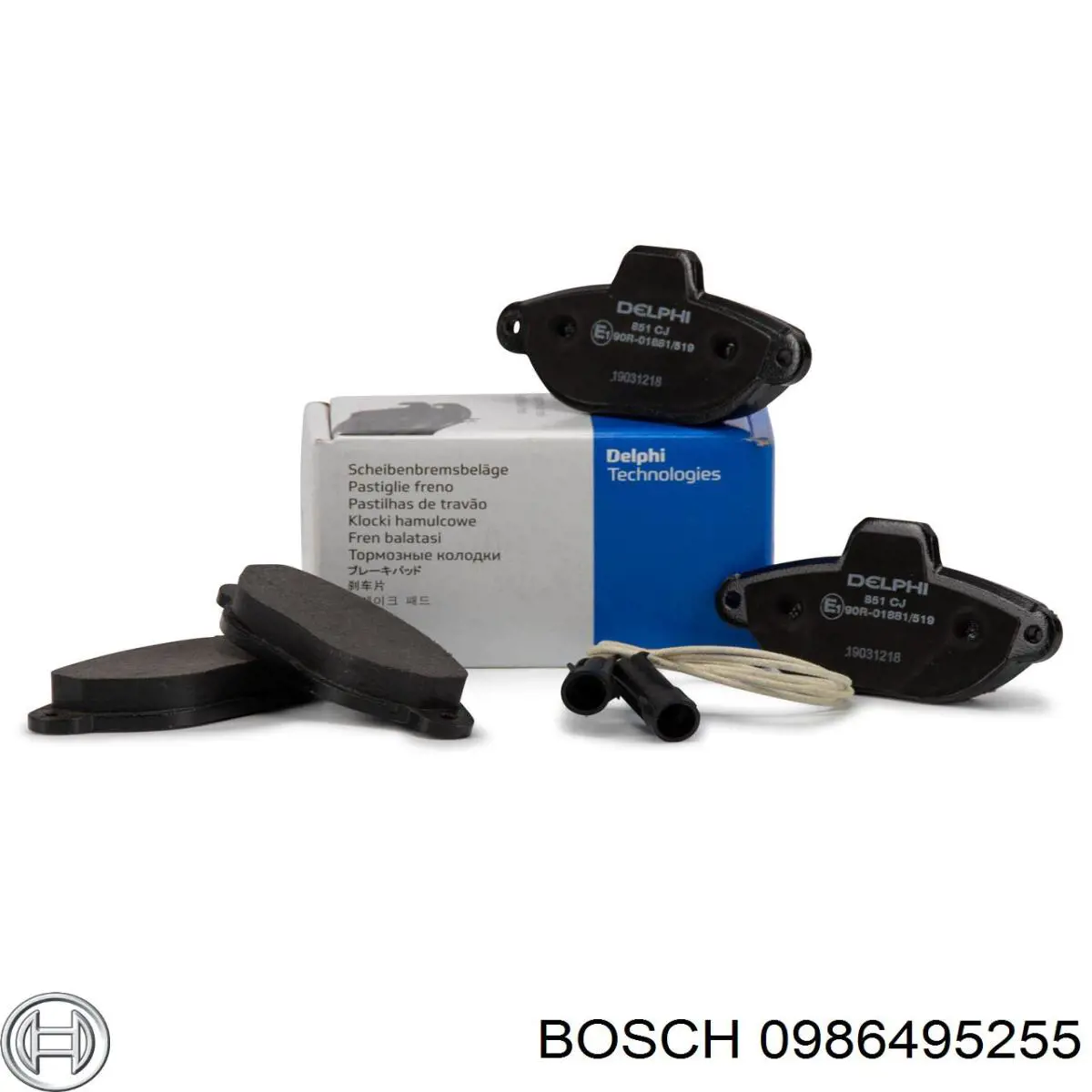 0 986 495 255 Bosch pastillas de freno delanteras