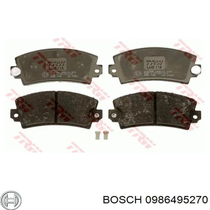 0986495270 Bosch pastillas de freno delanteras