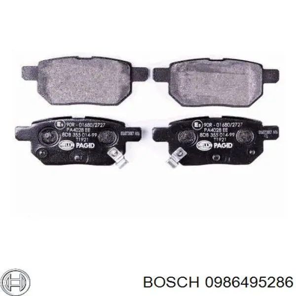 0986495286 Bosch pastillas de freno traseras