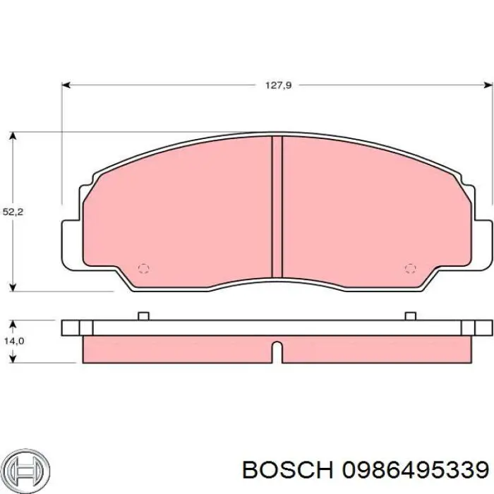 0986495339 Bosch pastillas de freno delanteras