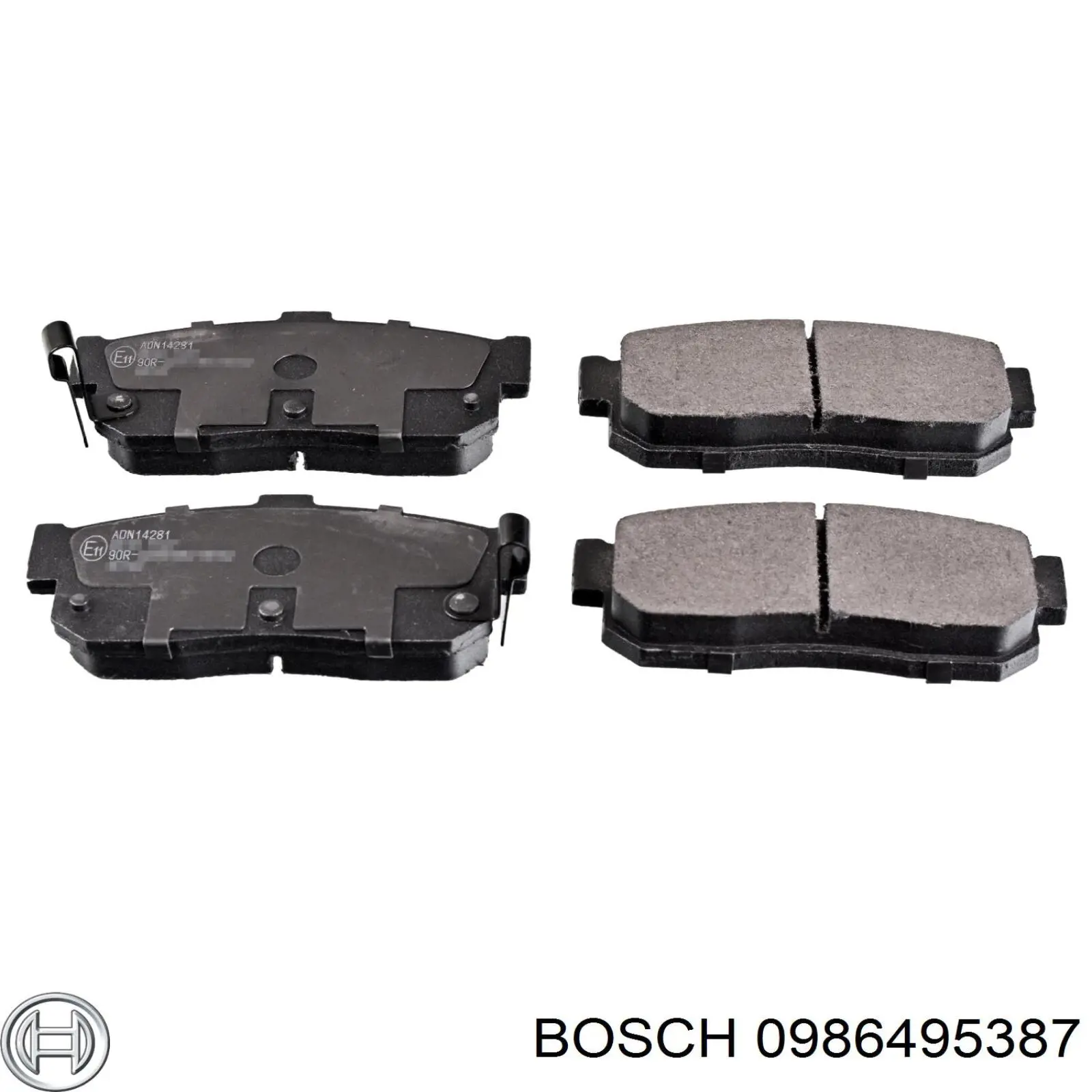 0986495387 Bosch pastillas de freno traseras