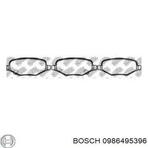 0986495396 Bosch pastillas de freno traseras