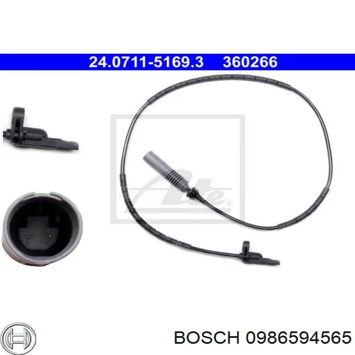 0986594565 Bosch sensor abs trasero