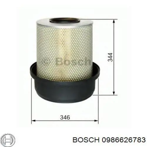 0986626783 Bosch filtro de aire