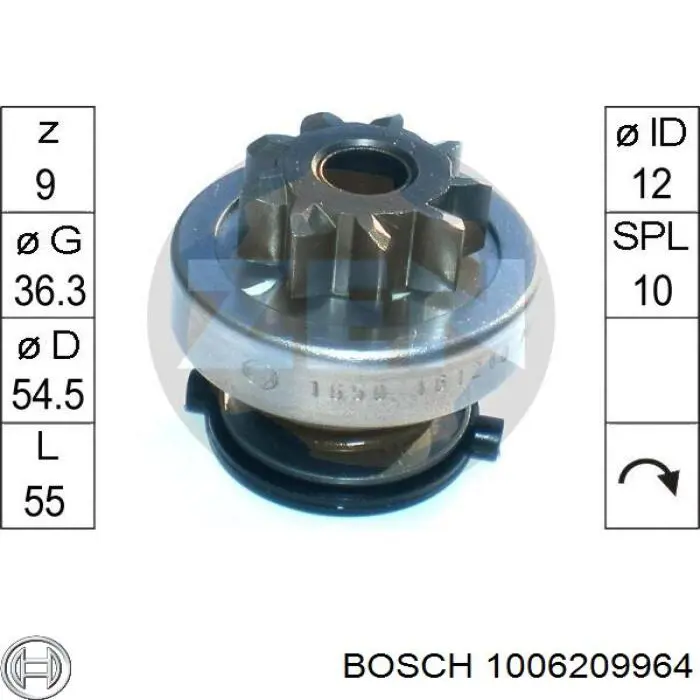 1006209964 Bosch bendix, motor de arranque