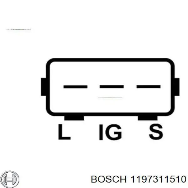 1197311510 Bosch regulador de rele del generador (rele de carga)