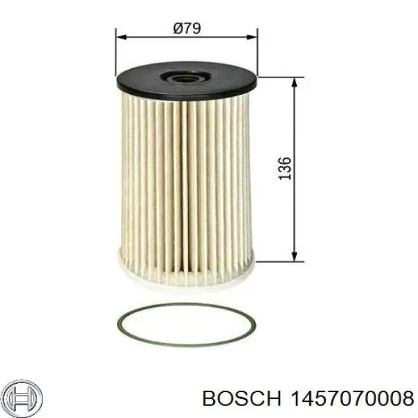 1457070008 Bosch filtro combustible