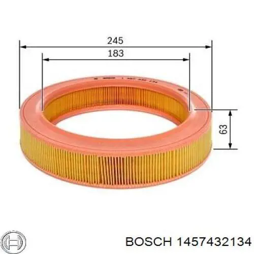 1 457 432 134 Bosch filtro de aire