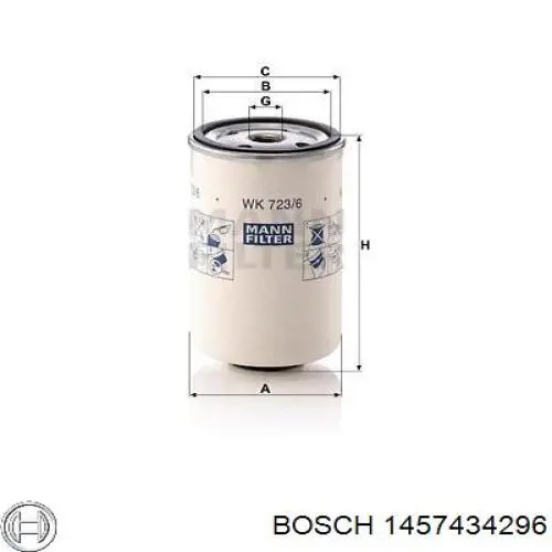 1457434296 Bosch filtro combustible