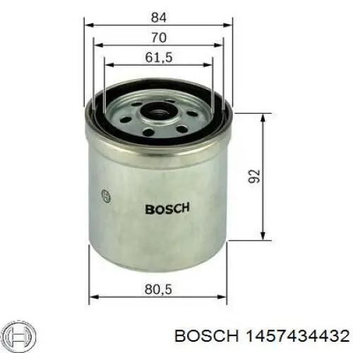 1 457 434 432 Bosch filtro combustible