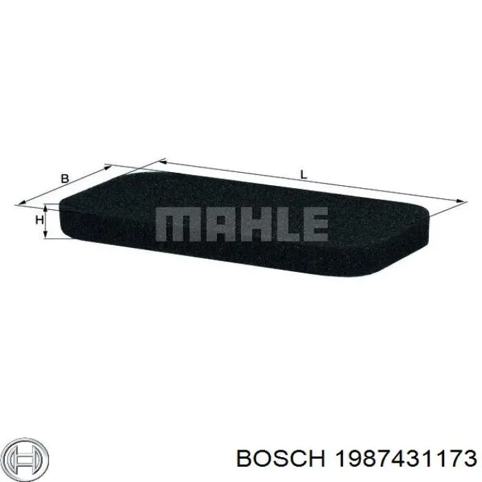 1987431173 Bosch filtro de habitáculo