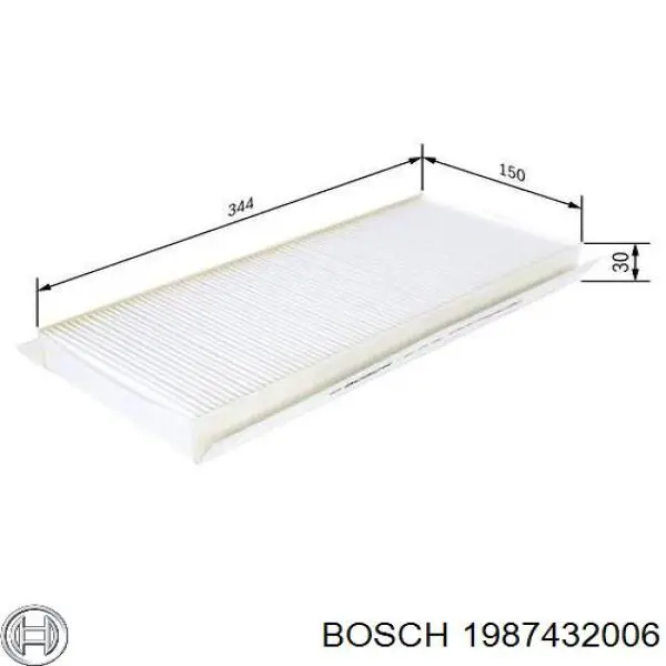 1987432006 Bosch filtro de habitáculo