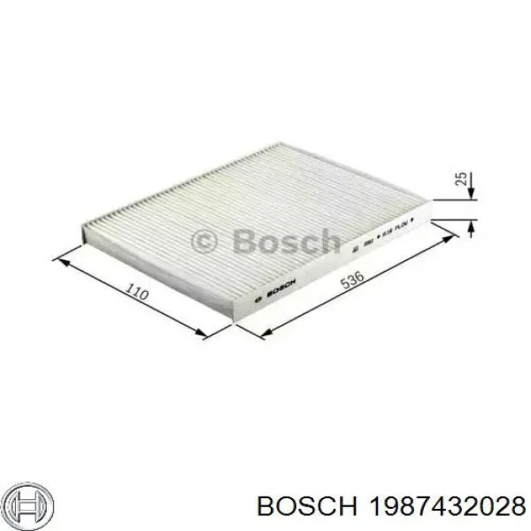 1987432028 Bosch filtro de habitáculo