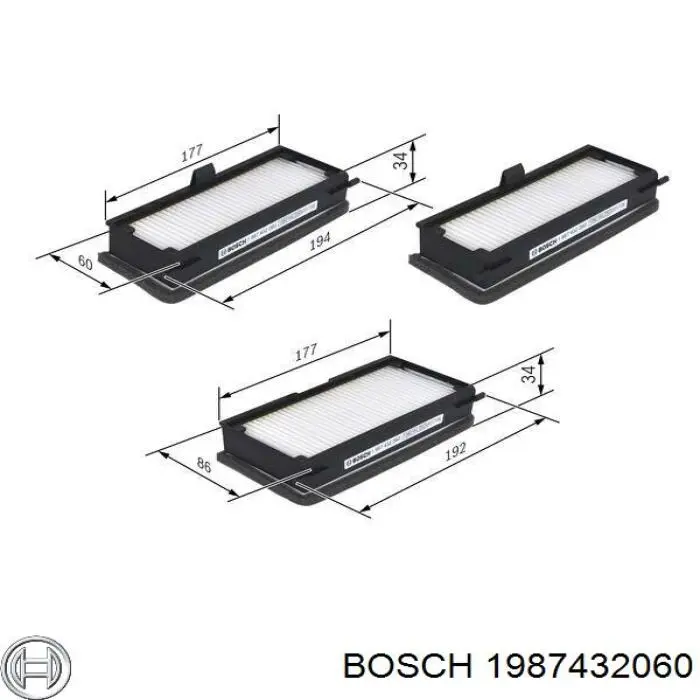 1987432060 Bosch filtro de habitáculo