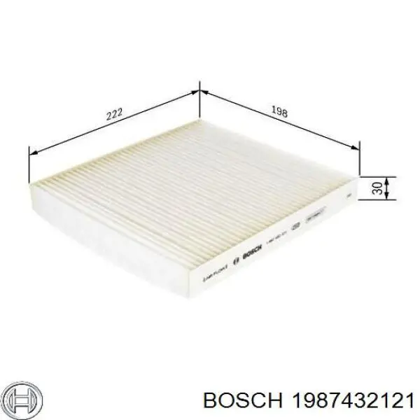 1987432121 Bosch filtro de habitáculo