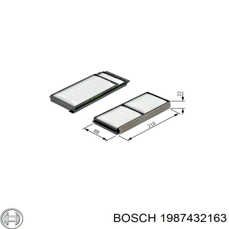 1987432163 Bosch filtro de habitáculo