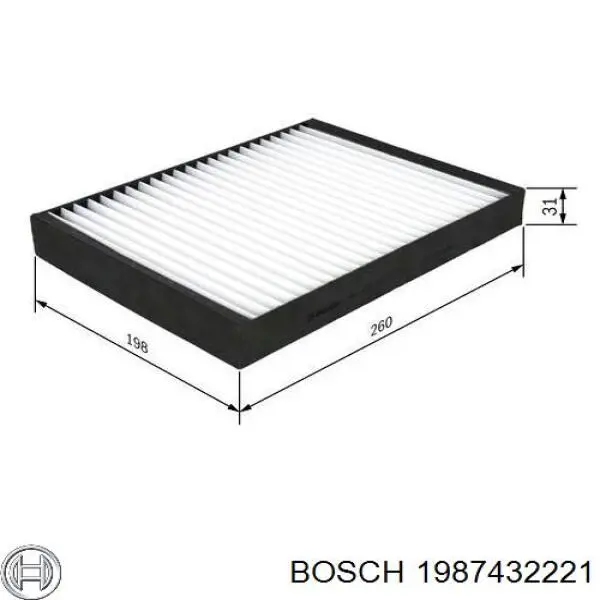 1987432221 Bosch filtro de habitáculo