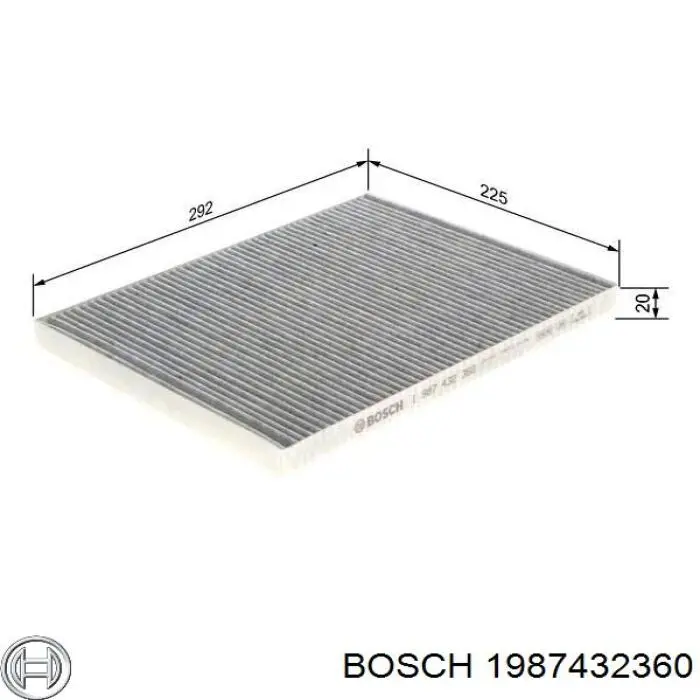 1987432360 Bosch filtro de habitáculo