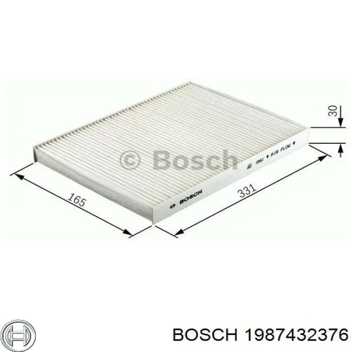 1987432376 Bosch filtro de habitáculo