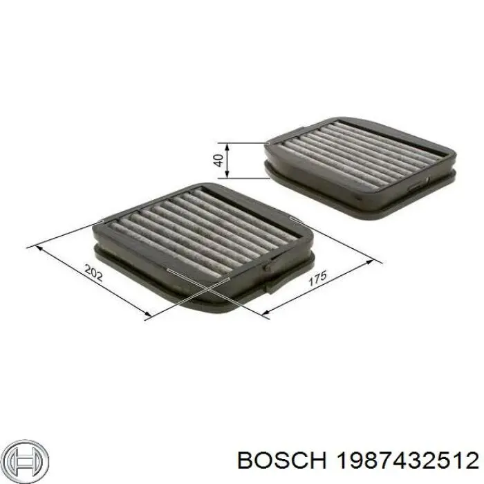 1987432512 Bosch filtro de habitáculo