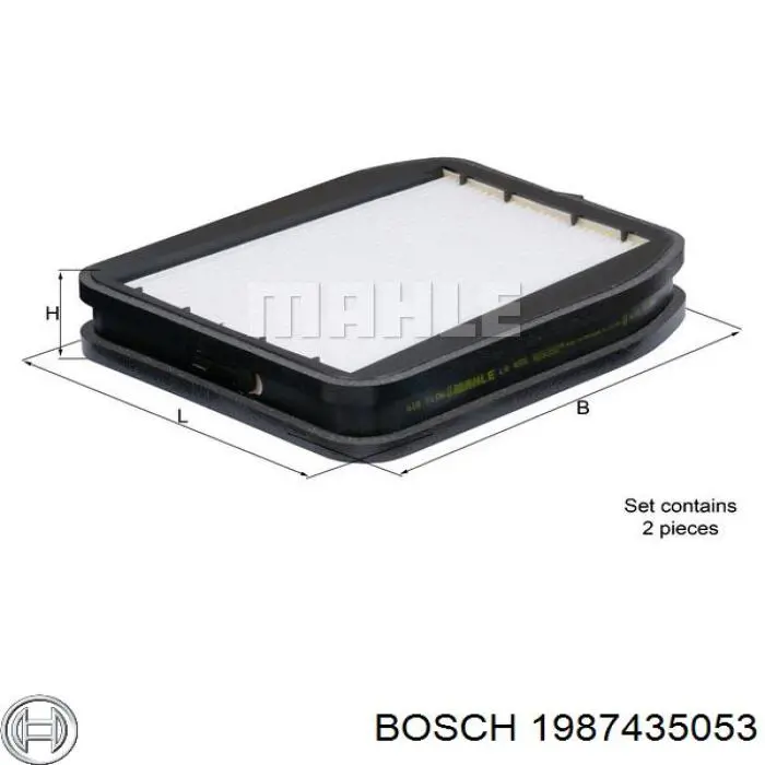 1 987 435 053 Bosch filtro de habitáculo