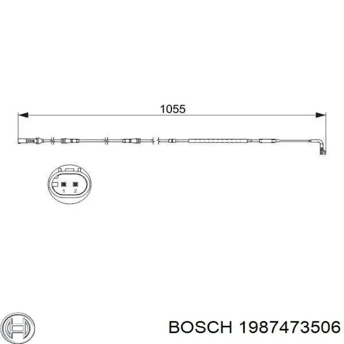 1987473506 Bosch contacto de aviso, desgaste de los frenos