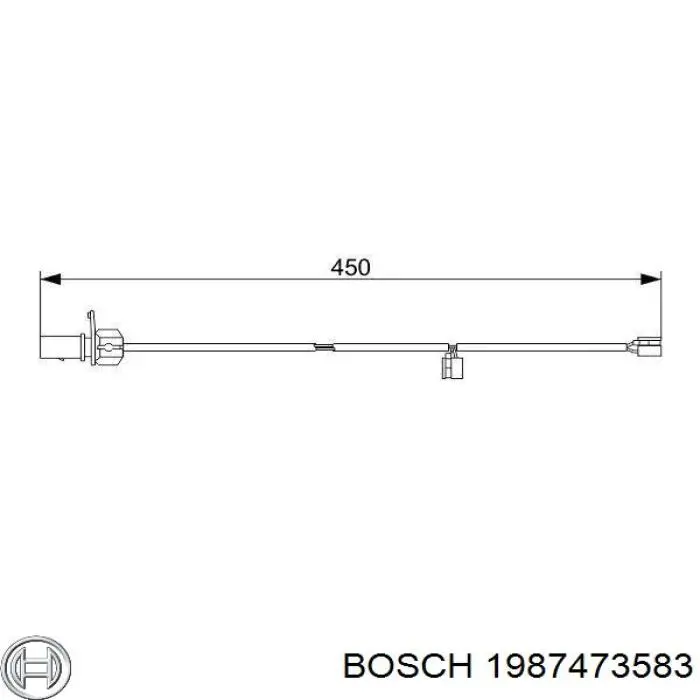 1987473583 Bosch contacto de aviso, desgaste de los frenos