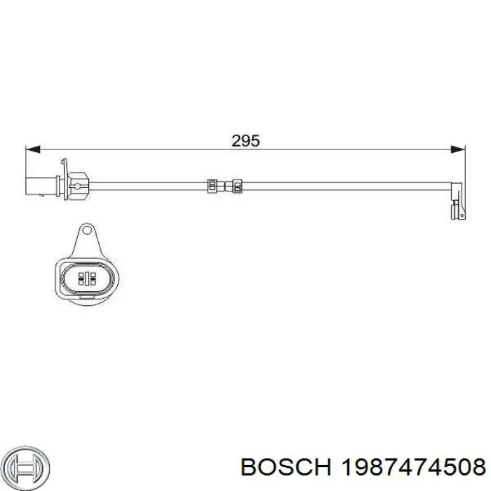 1987474508 Bosch contacto de aviso, desgaste de los frenos