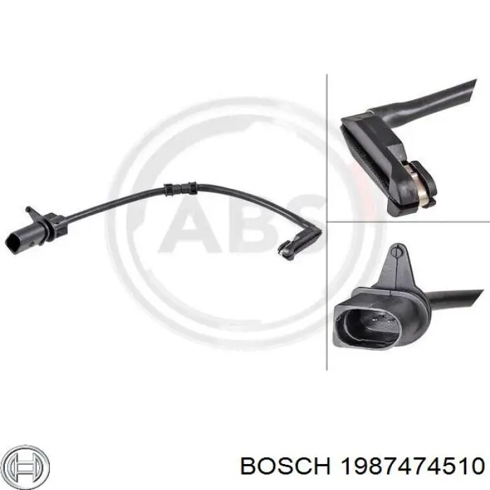 1 987 474 510 Bosch contacto de aviso, desgaste de los frenos, trasero