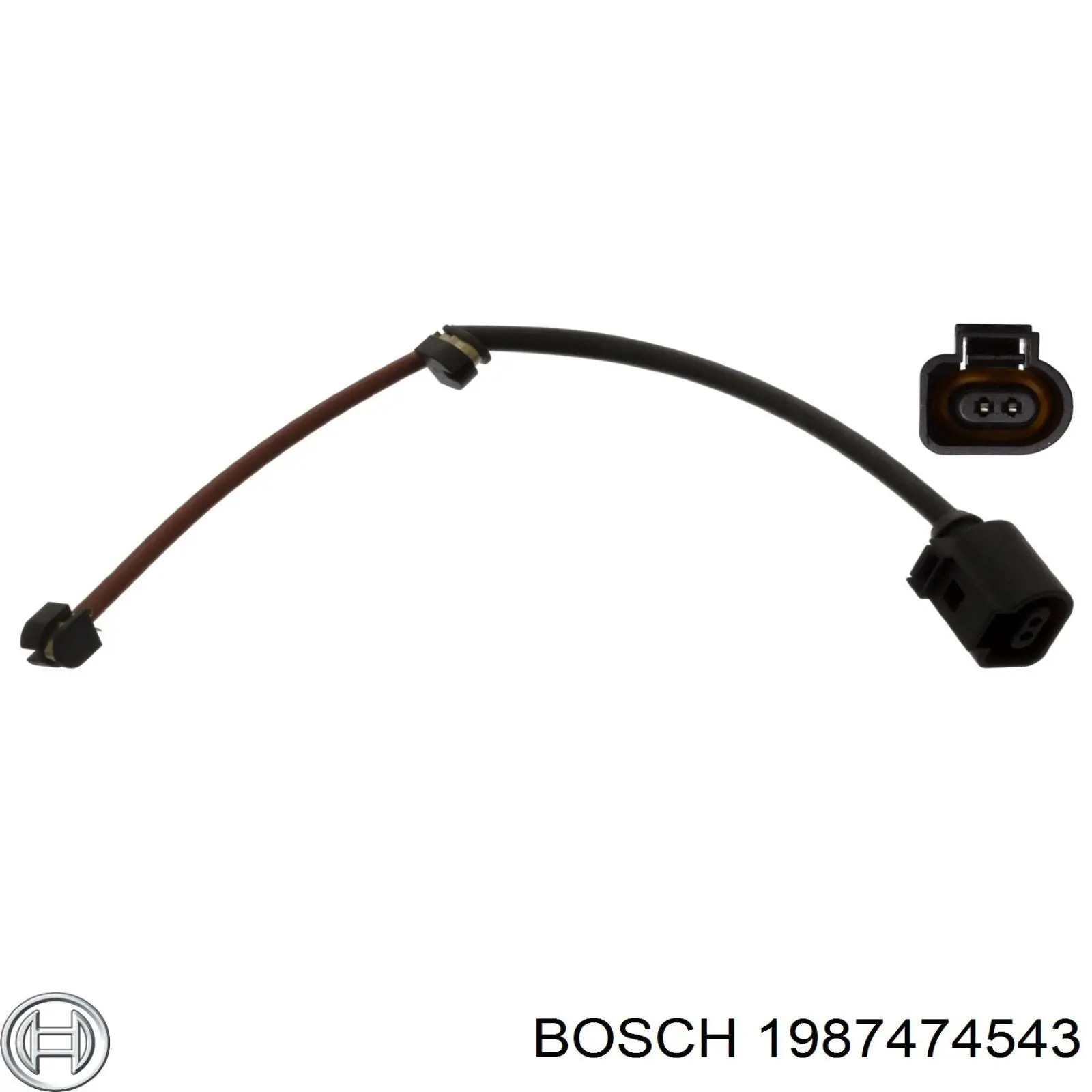 1987474543 Bosch contacto de aviso, desgaste de los frenos, trasero