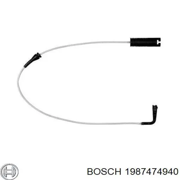 1987474940 Bosch contacto de aviso, desgaste de los frenos, trasero