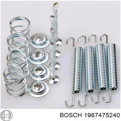 1987475240 Bosch kit de montaje, zapatas de freno traseras