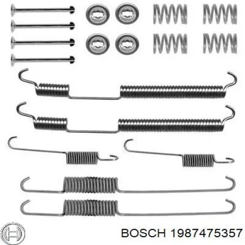 430842 Peugeot/Citroen kit de montaje, zapatas de freno traseras