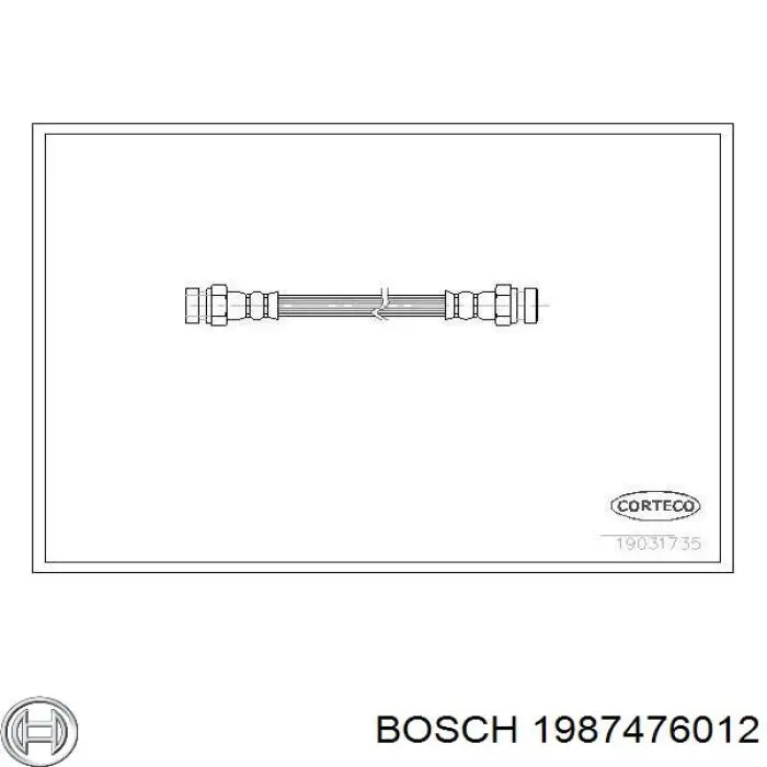 1987476012 Bosch tubo flexible de frenos trasero