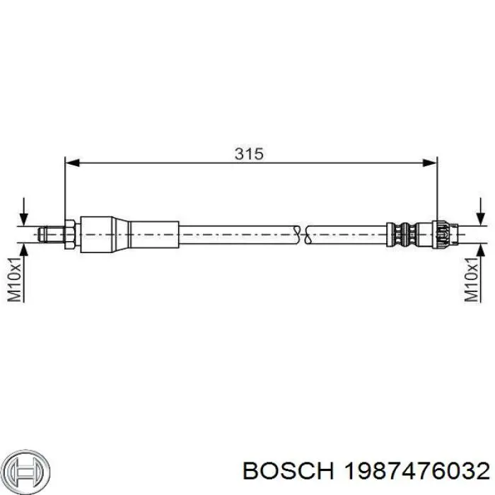  Latiguillo de freno delantero para Renault Trafic P6