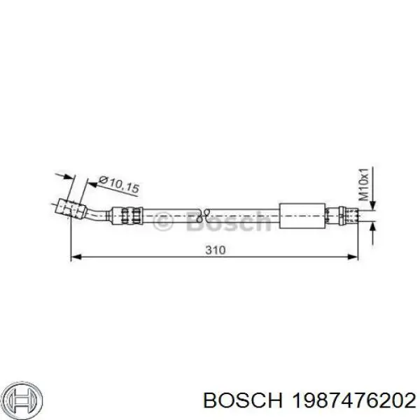 1987476202 Bosch latiguillo de freno delantero