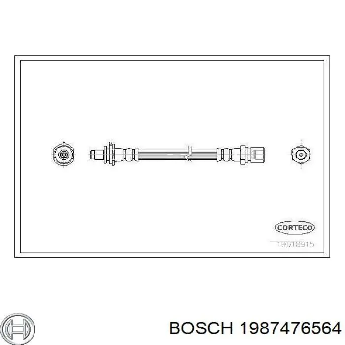 1987476564 Bosch tubo flexible de frenos trasero