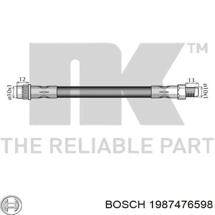 1987476598 Bosch latiguillo de freno delantero