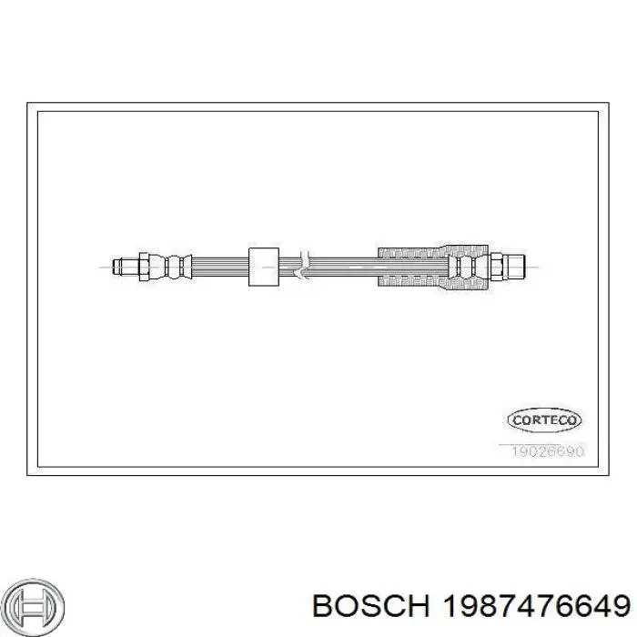 1987476649 Bosch tubo flexible de frenos trasero