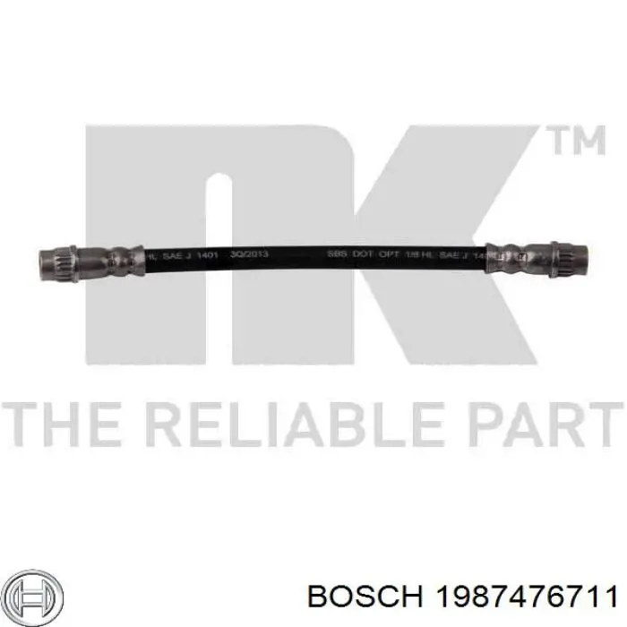 1987476711 Bosch tubo flexible de frenos trasero