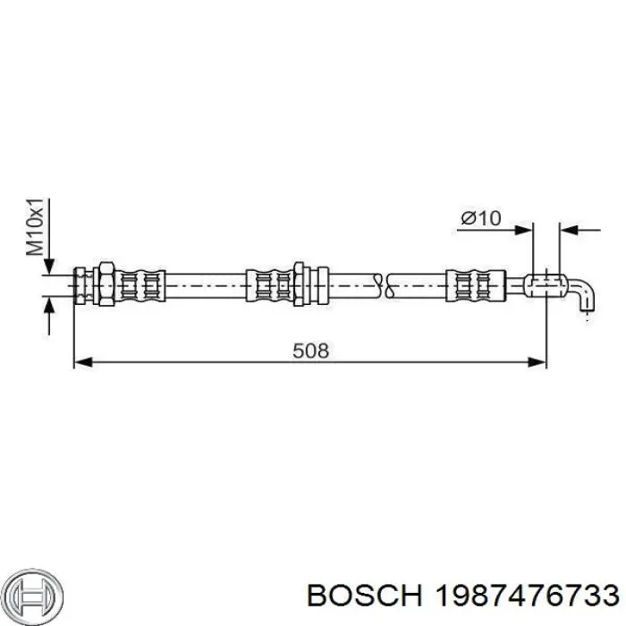 1987476733 Bosch latiguillo de freno delantero