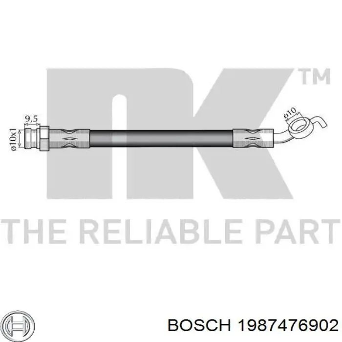 1987476902 Bosch latiguillo de freno delantero